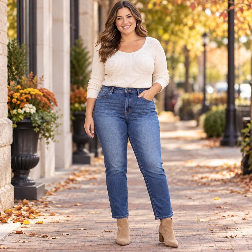 Artisan NY Womens High Rise Skinny Jeans Medium Wash Blue Size 14 Stretch